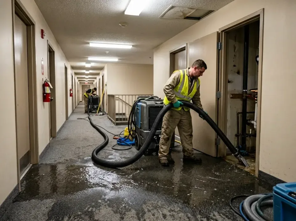 multi-unit-apartment-hallway-f-005 — frequently asked questions, Emergency Burst Pipe Water Extraction & Removal in Gibsonbu…